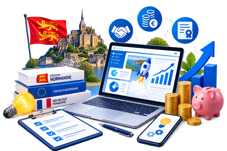 Financer son Projet Digital en Normandie — Toutes les Aides Disponibles en 2026